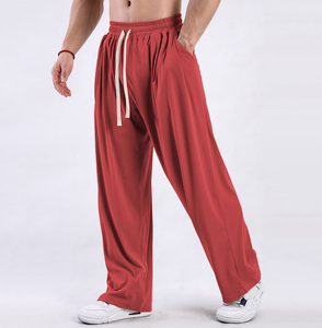 Bangladesh China OEM Embroidery Printed Design Men's Summer New Style <b>Elastic</b> <b>Waist</b> Casual Straight Leg <b>Jeans</b> Wide-leg Trousers - Product Image 5
