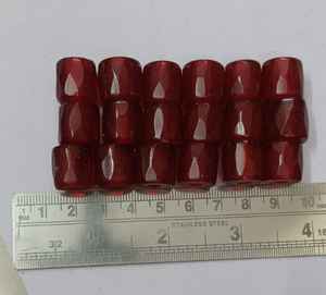 Cuentas de Vidrio Facetadas de Color Rojo Estilo Africano de 14 mm Hechas a Medida, Acabado Pulido Suave de Alta Calidad, Caja para Fabricación de Joyería - Product Image 5