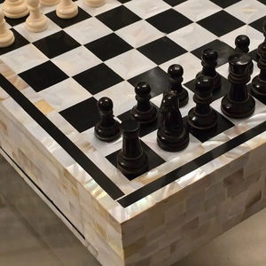 ILAHI's Eco-Friendly Rustic Polished Rectangle <b>Chess</b> <b>Board</b> Game 100% Handmade Pure Wood Animal/Love Style Customized Size <b>Chess</b> - Product Image 1