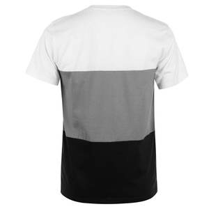 Men's White V-Neck Short Sleeve <b>T</b>-<b>Shirt</b> With <b>Grey</b> Stripe Design Regular Fit Casual Jersey Cotton Top - Product Image 6