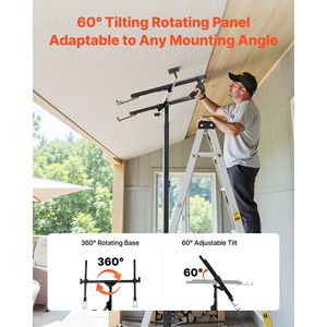 Sollevatore per Cartongesso da 11 Piedi, Capacità 150 Libbre, Braccio Telescopico Regolabile, Ruote Bloccabili, per Costruzioni - Product Image 4