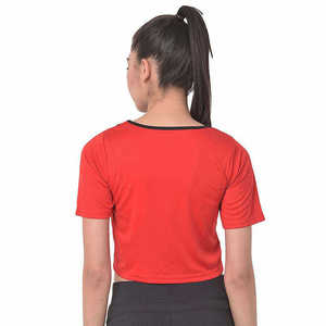 เสื้อครอปคอกลม ผ้าฝ้ายน้ำหนักเบา แฟชั่น ขายส่ง เสื้อครอปผ้าฝ้ายนุ่มสำหรับผู้หญิง - Product Image 4