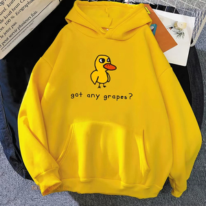 Sweat-shirts à capuche professionnels pour femmes, imprimés « Duck Song Got Any Grapes », style Kawaii, doux et confortables pour l'hiver - Product Image 6