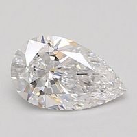 Diamant de 0,75 carat cultivé en laboratoire avec une géométrie élégante en forme de poire, scintillation vive et alignement précis des facettes.