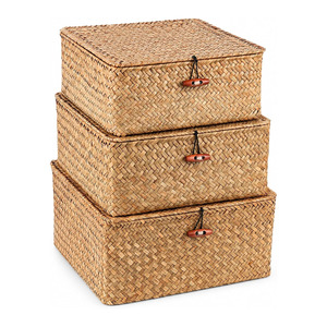 Caja de exhibición de joyería de rafia personalizada, estante decorativo de escritorio, cajas de almacenamiento, gran cantidad, bajo costo - Product Image 6