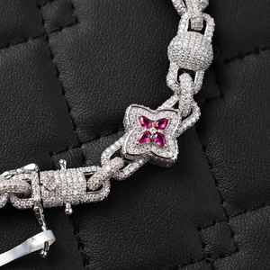 Dvars Diamond DMB-45 Trendy Moissanite Clover Cluster Tennis <b>Bracelet</b> VVS D Color Solid 925 Sterling <b>Silver</b> Iced for <b>Men</b> Women - Product Image 4