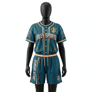 Womens 220 GSM Polyester Interlock Baseball Jersey and Shorts <b>Set</b> Mustard Black Pinstripe Custom Tackle Twill Logo Women's <b>Sets</b> - Product Image 2