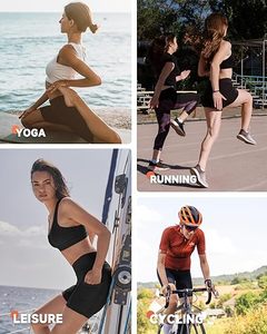 High Waist Biker Shorts for Women Plus Size <b>Athletic</b> Gym Running Pilates Yoga Sport Short Workout Shorts - Product Image 3