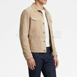 Vintage Outdoor Men <b>Trucker</b> <b>Jacket</b> Breathable Soft Lightweight Functional Adventure Layer - Product Image 3