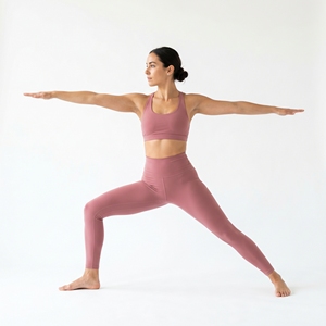 <b>Pink</b> Solid High Waist <b>Yoga</b> Leggings Women Elastic Waist Stretch Workout <b>Pants</b> Breathable Full Length Activewear 1 Piece - Product Image 2
