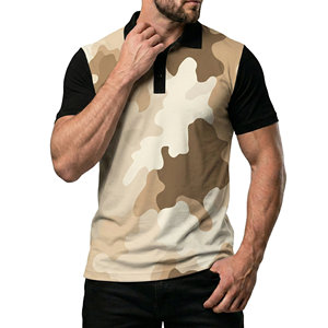 Chemises polo camouflage de haute qualité pour hommes, impression par sublimation avec logo personnalisé, prix de gros, vente en gros de chemises polo tactiques camouflage pour hommes - Product Image 1