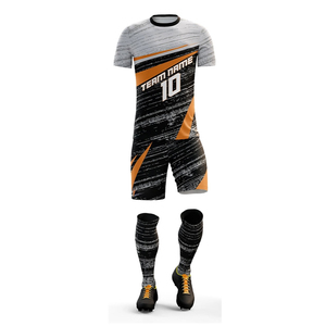 Latest Design Breathable Quick Dry Short Sleeve Front Logo Custom Size Solid Color 100% Polyester Men Soccer Uniform for All - Product Image 1