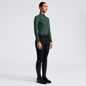 High Quality 4way Stretch Horse Riding Equestrian Shirt Top <b>Base</b> <b>Layer</b> Competition Show Shirt Polo in Soft Feel Technical Fabric - Product Image 2