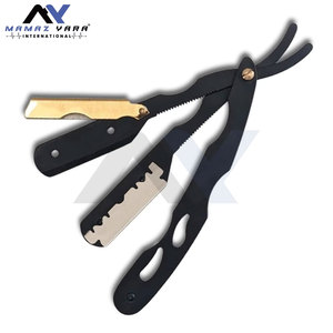 Rasoir de Barbier Premium Noir et Or, Rasoir Droit à Lame Unique pour Hommes et Femmes, Rasoirs pour le Corps, les Aisselles et le Visage - Product Image 3