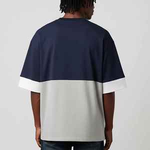 Camisetas Casuales al por Mayor 2026, 100% Algodón, Corte Holgado, para Hombre, con Logotipo Impreso Digital Personalizado, Color Sólido, Tejido Jersey Transpirable - Product Image 3