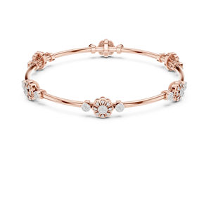 Bracelet en or jaune 14 carats avec diamant rond cultivé en laboratoire pour femmes |   Vêtements de tous les jours |   Nouveau diamant cultivé - Product Image 2