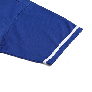 Maillot de baseball unisexe pour adulte, manches courtes, bleu, anti-humidité, boutons sur le devant, couleur unie, coupe classique, toutes saisons - Product Image 4