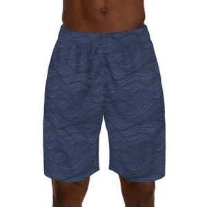Shorts de sport pour homme taille haute 100% polyester, couleur unie, décontractés, séchage rapide, respirants, pour la remise en forme et l'entraînement - Product Image 1