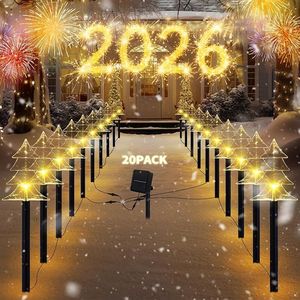 ILLUMINEW 20 Pezzi Luci Solari Natalizie per Vialetti, Luci LED Impermeabili per Decorazioni Natalizie da Esterno - Product Image 1
