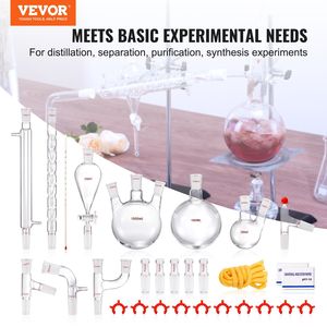 Kit de distillation en verre borosilicaté 3.3, raccord 24/40, capacité 1000 ml, pour distillation d'huiles essentielles, évaporateur rotatif, laboratoires - Product Image 2