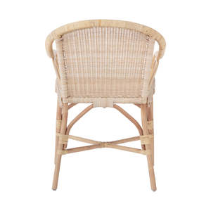 Natural Rattan <b>Armchair</b> Handwoven Wicker <b>Dining</b> Chair Comfortable Accent Seating For <b>Dining</b> Room Patio Cafe Hotel Furniture - Product Image 4