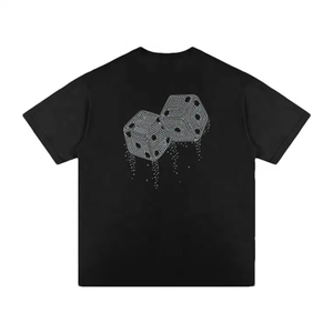 Últimas Camisetas Personalizadas con Logotipo de Pedrería para Hombre, Venta al por Mayor Disponible en Todas las Tallas, Camisetas de Pedrería Estilo Urbano - Product Image 1