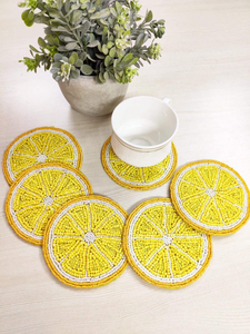 งานปักลายเปลือกหอยชายหาด ชุด 4 ชิ้น ที่รองแก้ว ทนทาน ทันสมัย ​​ไม่ซ้ำใคร น่ารัก สวยงาม อินเทรนด์ มีสไตล์ - Product Image 3