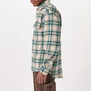 Custom Bulk <b>Mens</b> High Quality Brushed Cotton Plaid Hooded Flannel Streetwear Winter Jacket Eco-Friendly Heavyweight <b>Thermal</b> - Product Image 3