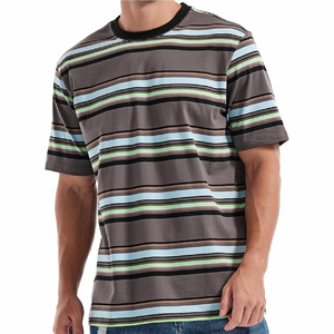T-shirt Homme Manches Courtes Haute Qualité 100% Coton Molletonné Respirant Anti-boulochage Anti-plis Décontracté Extérieur - Product Image 1