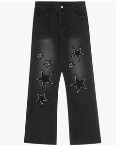 OEM Factory Men's Loose Fit Flare Streetwear Jeans Baggy Straight Leg <b>Bell</b> Bottom Trousers in Denim Plus Size Custom Options - Product Image 1