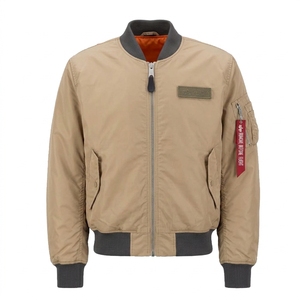 <b>Winter</b> Use Canvas Stand Collar Zipper Front Long Sleeve Custom Logo Printed <b>Waterproof</b> & Windproof Bomber <b>Jackets</b> for Adult - Product Image 5
