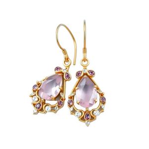 ต่างหูควอตซ์สีชมพูเครื่องประดับสตรีเกรดสูงเครื่องประดับ2024ต่างหูผู้หญิงต่างหูขาย - Product Image 1