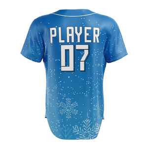 Maillot de baseball/softball personnalisé pour femme, sublimé, à boutons, séchage rapide, polyester, uniforme d'équipe, usine OEM ODM - Product Image 2