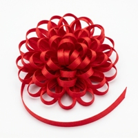 Ruban personnalisable en satin rouge simple face 3 mm, 100 % polyester, résistant au rétrécissement, tissé, 50 mètres, pour emballage cadeau, étiquettes de bijoux, gâteaux