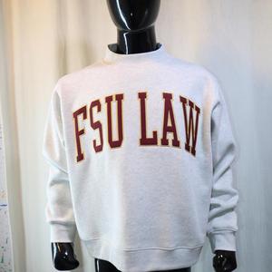 Sudadera FSU LAW con cuello simulado, 450 GSM, nombre personalizado, bordado aplicado, corte holgado, 100% algodón, felpa francesa. - Product Image 6