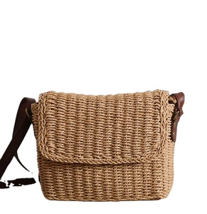 Summer <b>Beach</b> Tote Woven Casual Bohemia Knitted Straw Shoulder <b>Bag</b> <b>for</b> Women Handmade <b>Beach</b> <b>Bags</b> Direct From Indian Supplier - Product Image 1