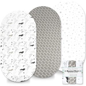 Moisés de muselina con estampado de algodón orgánico 100% personalizado, funda de cama Premium, sábanas de cuna, Moisés de bebé personalizado, Sábana ajustable - Product Image 3