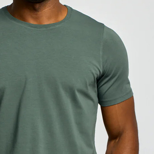 เสื้อยืดผู้ชายคุณภาพสูง สีพื้น ผ้าฝ้าย ทรงปกติ แขนสั้น ระบายอากาศ แห้งเร็ว สไตล์ไฮสตรีท น้ำหนัก 300 กรัม รับสั่งทำ - Product Image 4