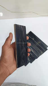 Placa de Cuerno de Búfalo Negro Tallada de la Mejor Calidad con Detalles Blancos para Mangos de Cuchillos o Bloques de Cuerno de Búfalo - Product Image 2