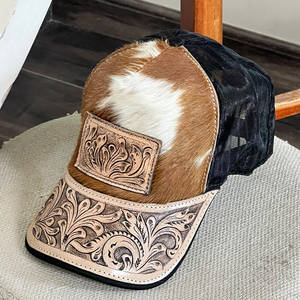 Fabricante Mayorista 2026 Gorra de Béisbol Snapback Unisex con Visera Curva, Parche de Cuero Repujado y Malla, Gorras y Sombreros Deportivos Tipo Trucker - Product Image 5