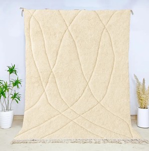 Authentique tapis marocain Beni Ourain fait à la main 100% laine grande taille tapis épais pour salon Azilal Tapis Style - Product Image 2
