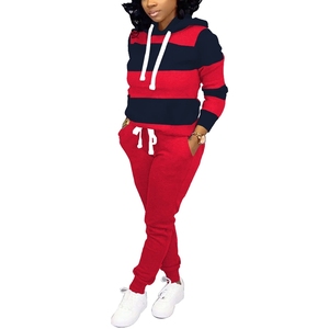 Survêtement léger réversible à capuche pour femme, écologique, rouge marine, manches longues, décontracté, pour l'hiver, 100% coton, coupe classique - Product Image 1