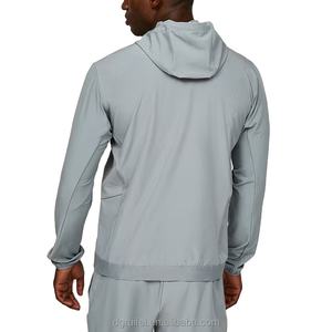 Ensemble deux pièces personnalisé sans marque pour hommes 100% veste en nylon coupe-vent de pluie survêtement de sport de course à pied - Product Image 5