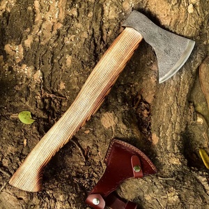 Hacha Tomahawk de Acero Forjado Hecha a Mano con Mango de Madera de Fresno, Funda de Cuero, Grado Industrial, para Camping y Bushcraft al Aire Libre - Product Image 4