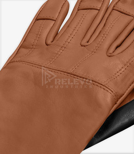 Guantes de Motocicleta Minimalistas de Cuero Marrón Unisex, Estilo Retro Cafe Racer, Protección para Motocross, Secado Rápido, Transpirables, para Todas las Estaciones - Product Image 4