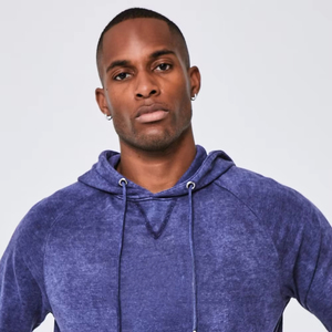 Wholesale Vintage Washed Heavyweight 100_ Cotton French Terry Hoodies Activewear Acid Vintage Wash Distressed Patch Printed - Product Image 4
