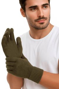 Unisex Custom Logo And Design Embroidered Acrylic Knit <b>Gloves</b>-Fashionable Warm Winter <b>Gloves</b> <b>Wool</b> Blend Fabric OEM Service - Product Image 2