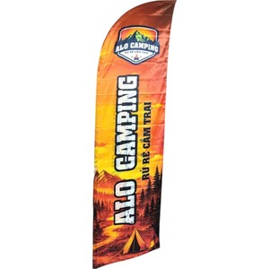 Drapeau en plumes Corolla Cross, rouge, polyester, impression numérique, bannière promotionnelle durable - Product Image 4