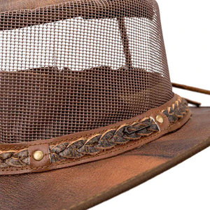 Sombrero de Vaquero de Cuero de Alta Calidad para Hombre, Moderno, Transpirable, Impermeable, para las Cuatro Estaciones, para Montar a Caballo - Product Image 5