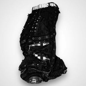 Pantalones Vaqueros Personalizados para Hombre, Diseño Heavy Metal, Ropa Hip Hop, Vaqueros Negros Desgastados - Product Image 1